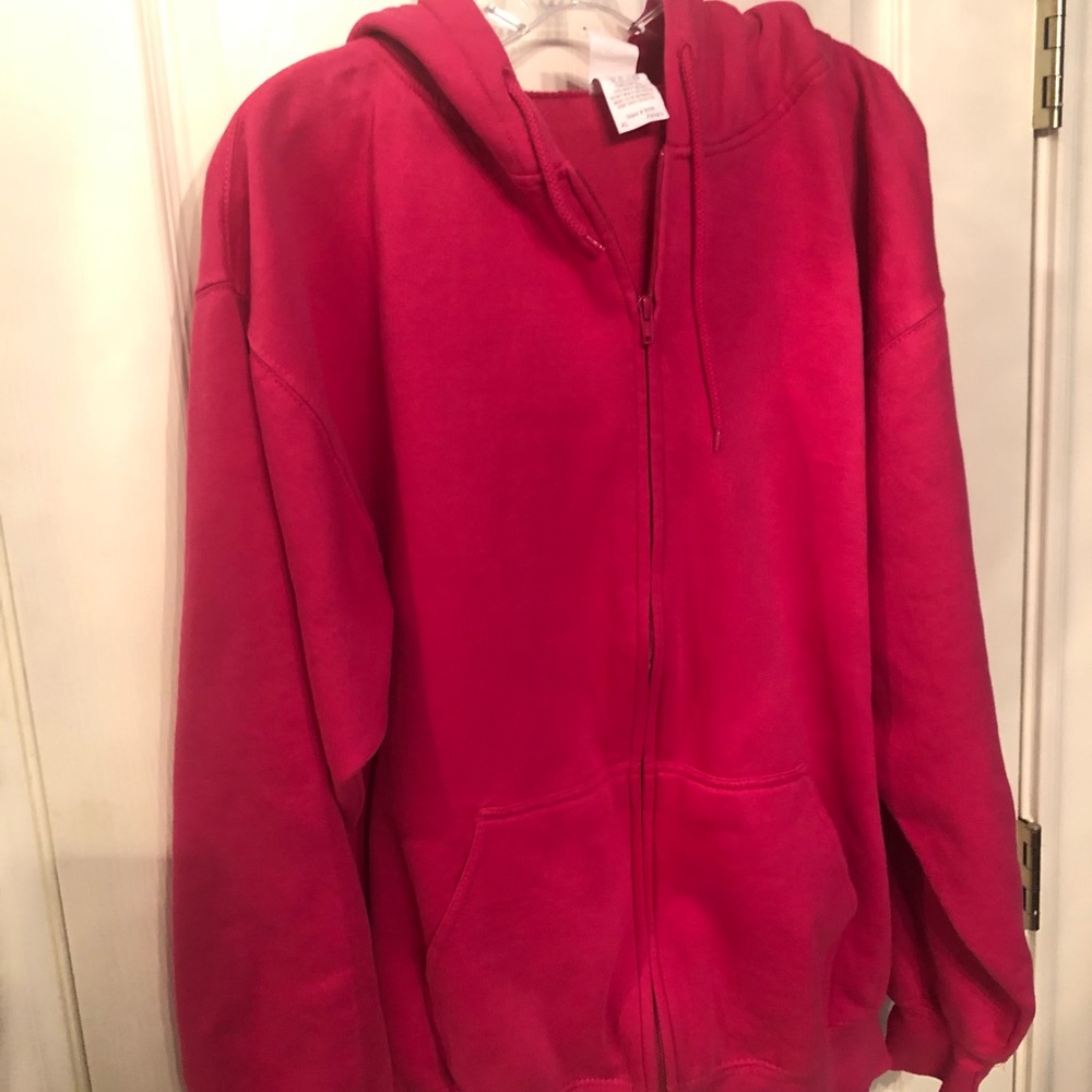 Raspberry Zip Up Hoodie